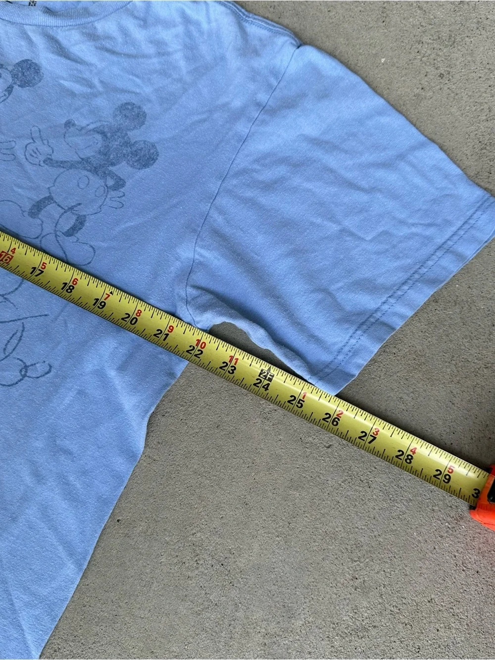 Disney Light Blue Mickey Mouse Graphic Tee Large